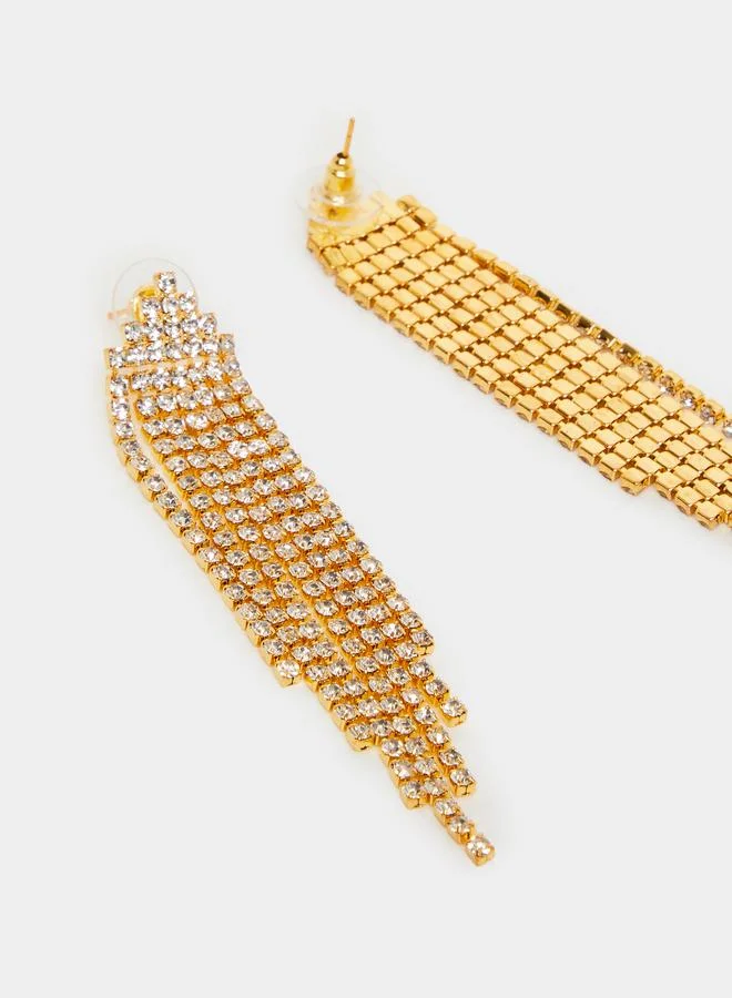 Styli Embellished Tassle Earrings